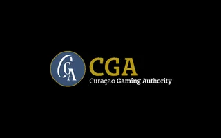 Curaçao Gaming Authority name and CGA emblem on a black background