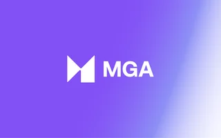 White MGA wordmark on the Malta Gaming Authority purple background