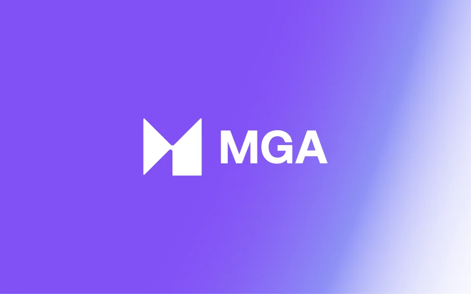 White MGA wordmark on the Malta Gaming Authority purple background